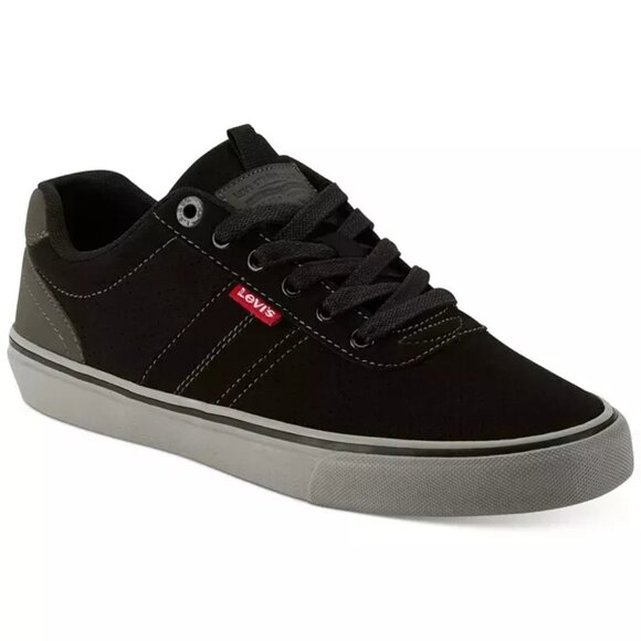 Levi's Men's Miles Perforated Classic Fashion Sneakers- Black/Charcoal Size 11 - Picture 1 of 1